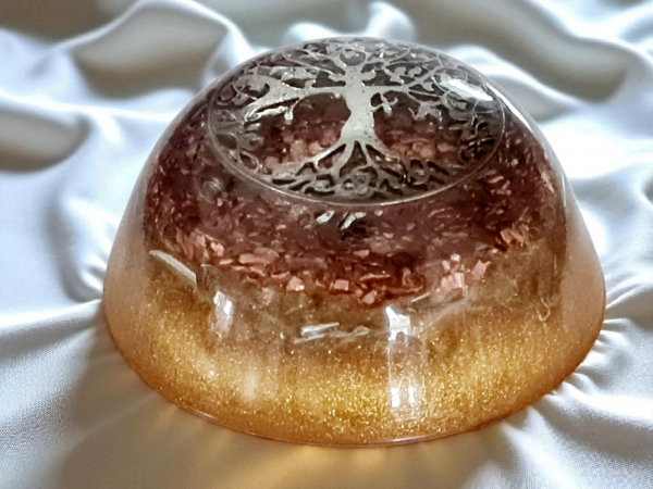 Orgonite dôme doré arbre de vie